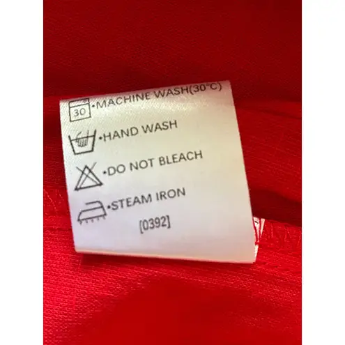 Zesica Sleeveless Blouse with Peblum Waist and Bows NWT Size XL (P11) Red