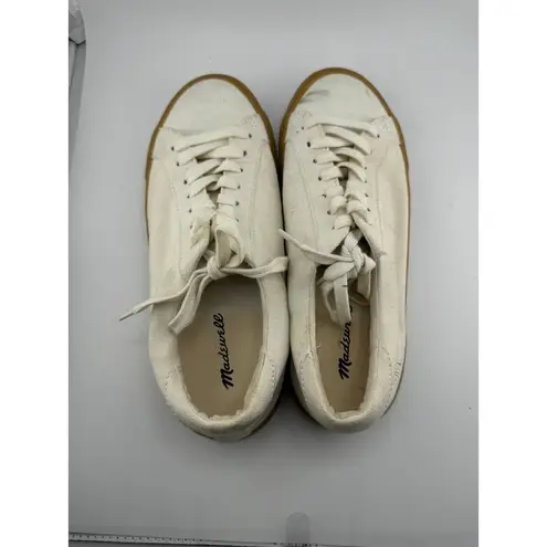 Madewell  Sidewalk Low-Top Sneakers Women 7M Mens 5.5 Monochrome Canvas Gum Sole