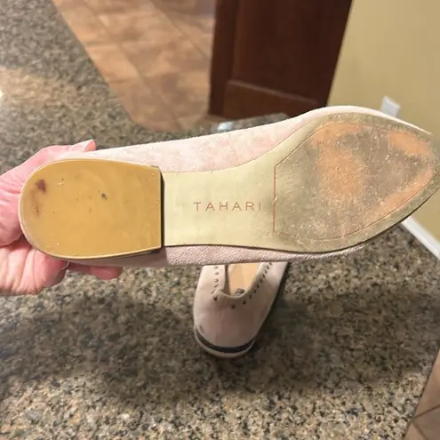 Tahari  Elda Suede Leather Ballet Flats