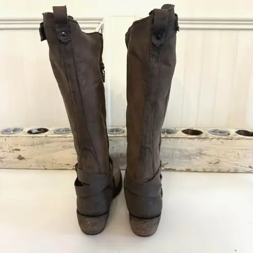 Liberty Black Boots Womens Size 10 Brown Leather Tall Riding Harness Western