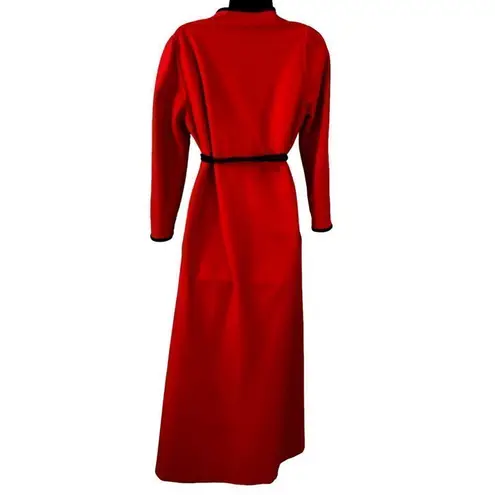 Vanity Fair Vintage Red & Black Velour Long Robe