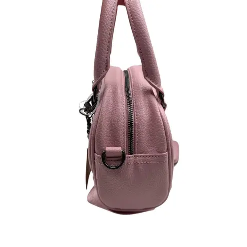 Steve Madden  Mini Pink Satchel With Chain Accents Removable Strap Stylish