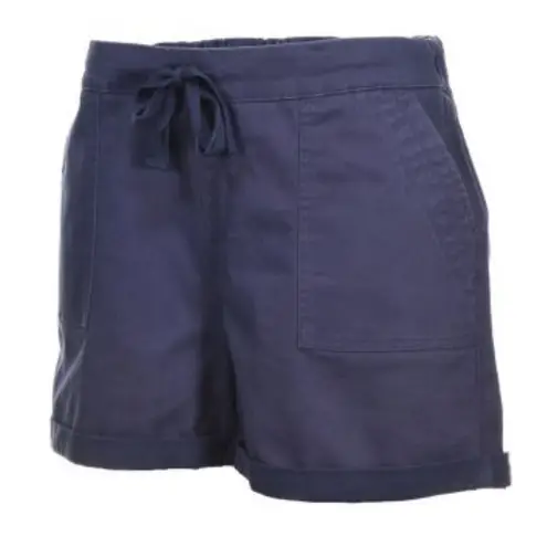 Como vintage Women's Double Pocket Tie Front Cotton Short M