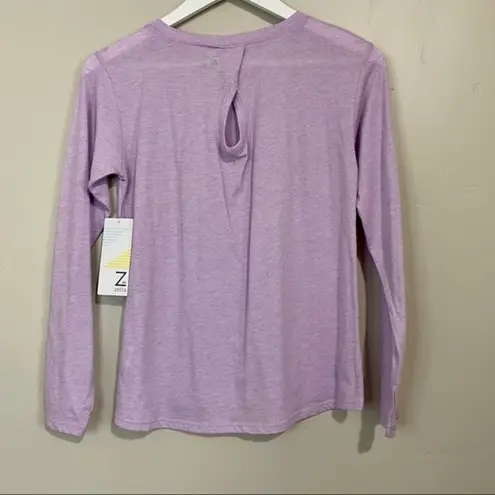 Z By Zella Women’s Long Sleeve Stripe Active Top Purple Size XL NWT