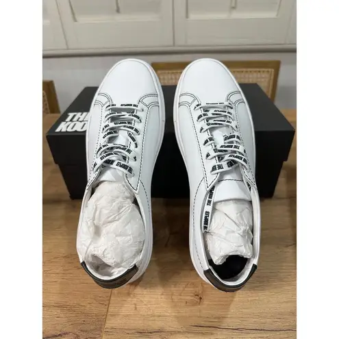 The Kooples Women's Sneakers White Smooth Leather Size 9 US 40 FR NIB Low Tops