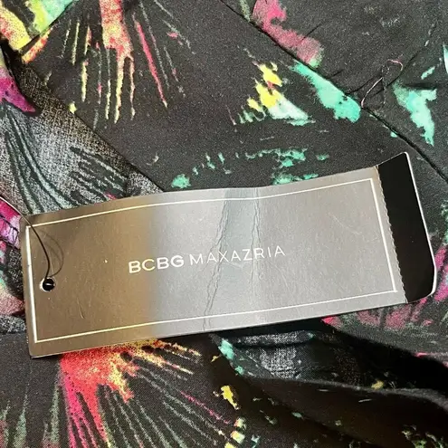 New! NWT BCBG Maxazria Multicolored Floral Wide Leg Pants Small Yellow