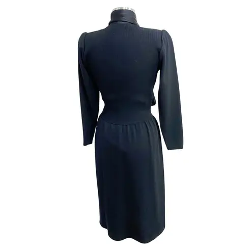 Vintage Dana Hogan Designed By Robyn Hogan Santana Knit Black Classic Dress Sz 4
