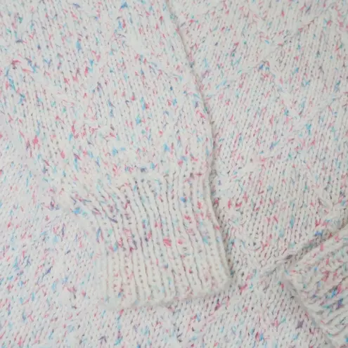 Vintage Homemade Pink & Blue Speckled Knit Sweater