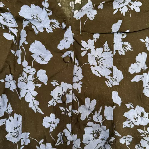 Forever 21 Vintage Floral Playsuit Romper Blue