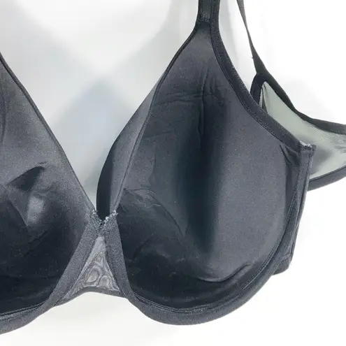 Cacique 44G Bra Black Satin Full Coverage Stretch Plus Size Lane Bryant 101 - Image 8