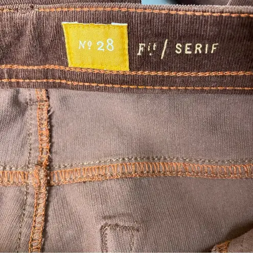 Pilcro and the Letterpress Anthropologie Serif Corduroy Pant Brown 28