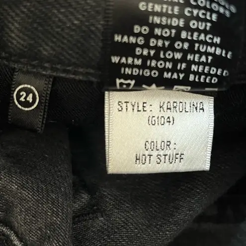 GRLFRND The Karolina High Rise Straight Leg Jeans Black Size 24