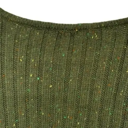 Hannah Hunter Hannah Green Confetti Cable Knit Sweater Chunky Cozy XL