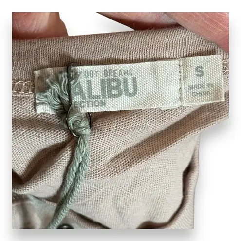 Barefoot Dreams Women's Malibu Collection Loose Jersey Cap Sleeve Tee Sz S New