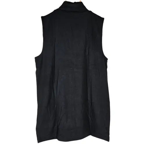 J. Crew Factory Sleeveless Mockneck Tank Top Black M BS206 NWT Size M