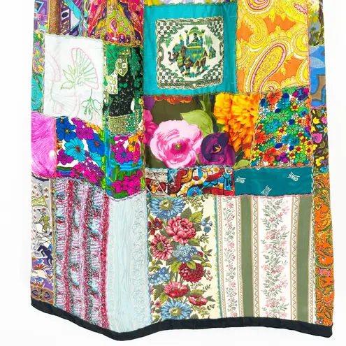 Handmade Womens VTG Vintage Artsy Boho Hippie Patchwork Floral Maxi Skirt