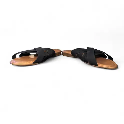 Avenue Women's Wide Fit Black Cloudwalker Judy Slip-on Slide Sandals Size 12W