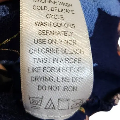 Woman Within Sleeveless Multicolor Floral V-Neck Crinkle Shift Dress Size 2X