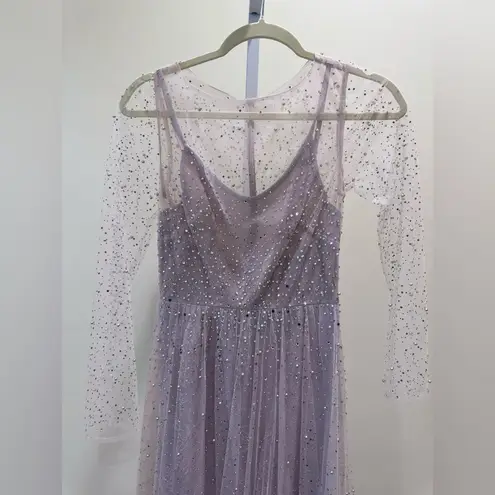 Mac Duggal 50692 Violet Sequin Beaded Gown Size 2 NWT Prom Formal Dress