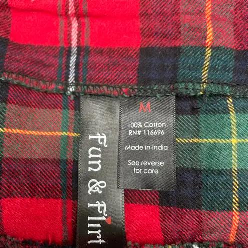 Fun & Flirt Y2K Red Mini Plaid  Preppy Skirt