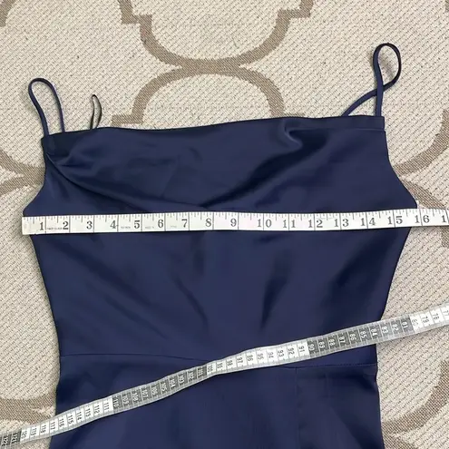 NBD  Shelby Gown in Navy Blue front slit maxi Dress size XS