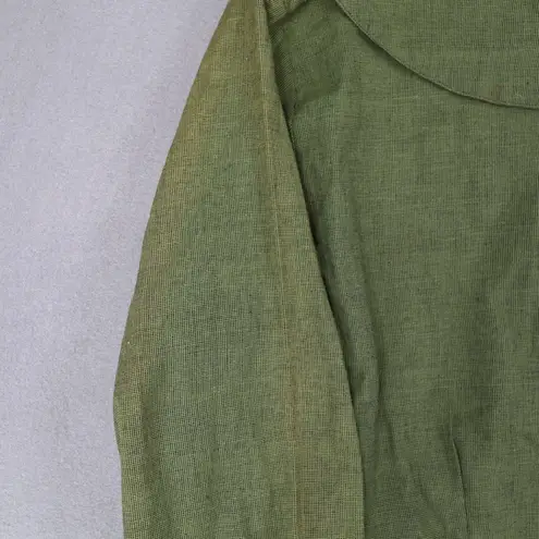 APRIL CORNELL Green Crop Eleanor Blouse Sz M Romantic Cottagecore Jacket Size M