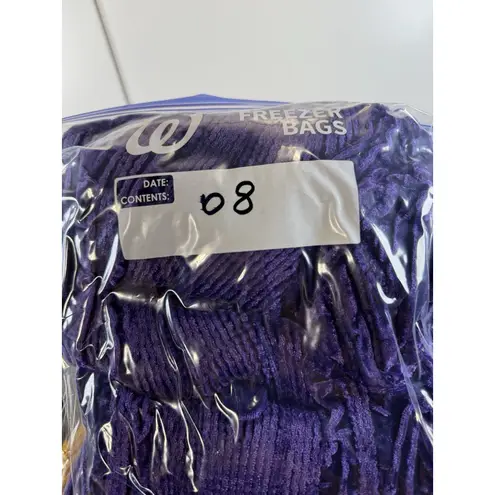 Great cavalier by st paul Purple Crinkle Velvet Jacket Collared Button Up L Size L