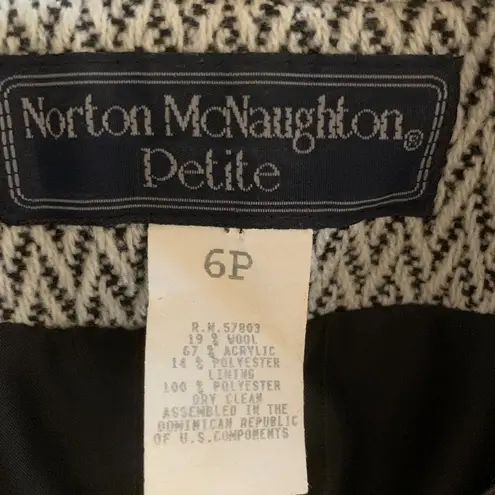 Norton Mcnaughton | Vintage Herringbone Blazer with Pockets sz 6P