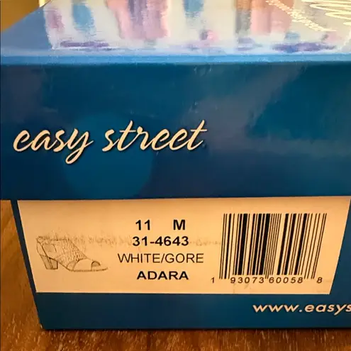 Easy Street Women's White Cutout Sandals