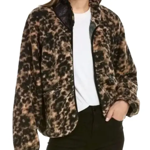 Johnny Was NWOT! Calme Bamboo Blend Leopard Print Fleece Jacket - Size Large