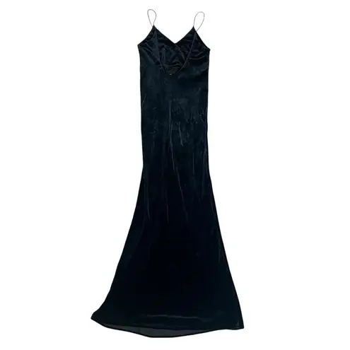 Realisation Par Women’s Rachel Black Velvet Maxi Backless 90s Formal Dress Sz S