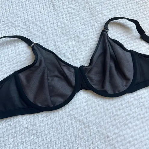 Soma Unbelievable Minimizer Bra 36DD Black Underwire Unlined Smooth Minimalist