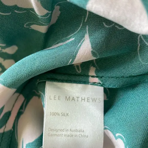 Lee Mathews 100% silk designed in Australia gorgeous floral slip skirt Green Size 0