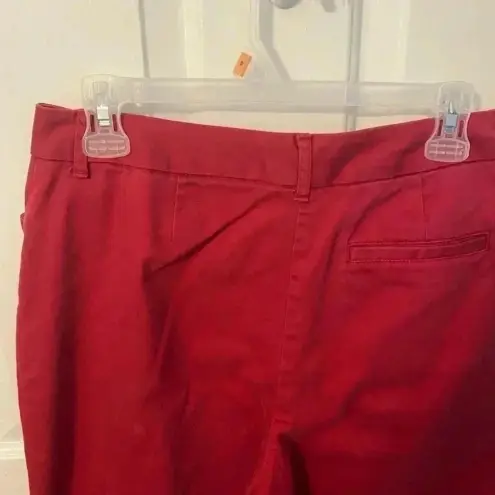 st. john's bay St John’s Bay‎ Women’s Stretch Red Cropped Pants Size 12