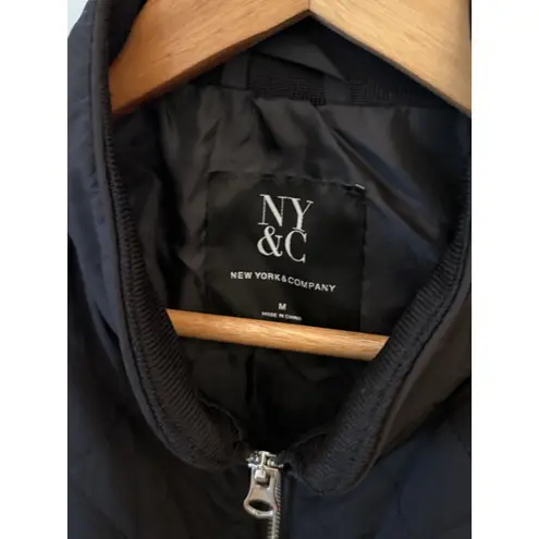 Women's NY&CO. Puffer Vest (Black)Full Zip Lightweight Pockets Size M Black Size M