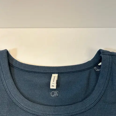 7 Diamonds Core Ribbed Tank Sleeveless Blue Dress stretch Women’s Size XL