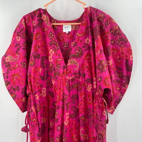 MISA Los Angeles Ysabel Dress Extra Small 100% Cotton Maxi Tiered Ruffle Floral