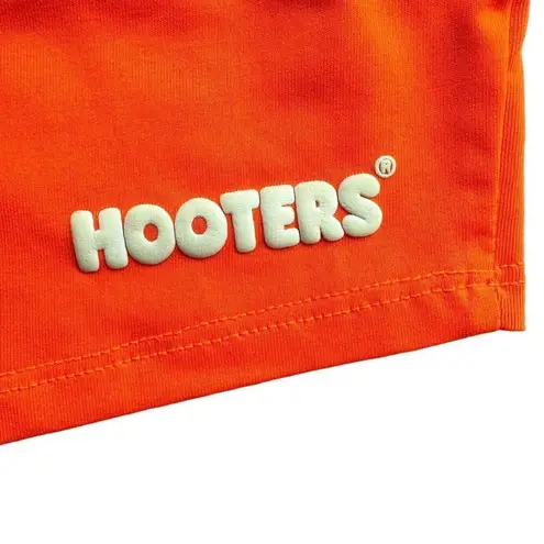 Hooters 🔃 Logo Orange Cheeky Waitress Uniform Shorts