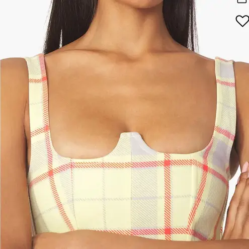 We Wore What Seamed Plaid Corset Size Small