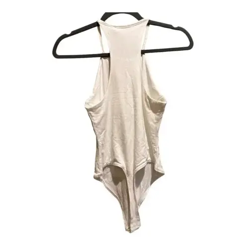 NWT Jonathan Simkhai Elara Ruched Bodysuit In White | Size XS White