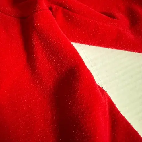 Vintage Ugly Christmas Santa Whip Stitch Qtr Zip Fleece Sweatshirt Size M