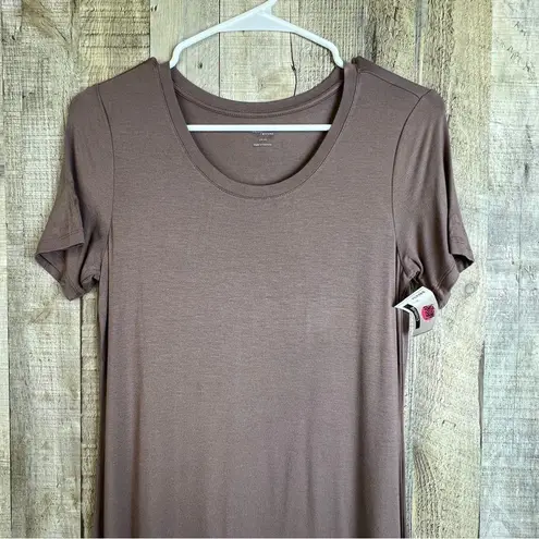 Daily Ritual Small Rosewood Color Crewneck Short Sleeve Dress New