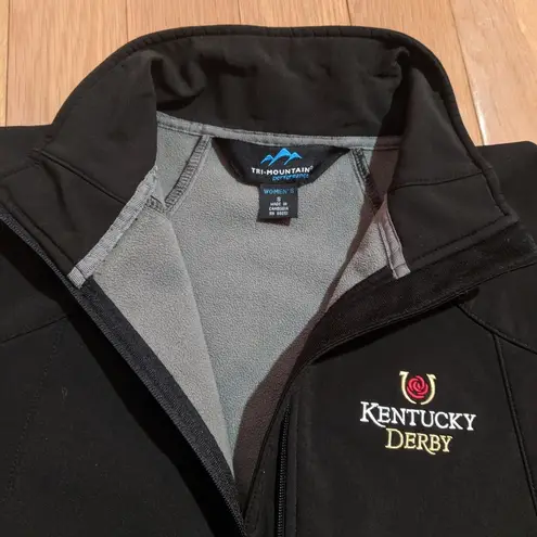 The Mountain Tri- Kentucky Derby Black Windbreaker Jacket Womens Size Small