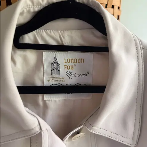 London Fog Vintage Cream Trench Coat Classic Design