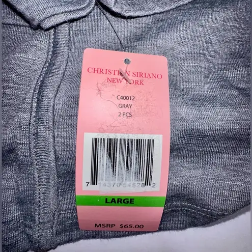 NWT CHRISTIAN SIRIANO gray pajama set