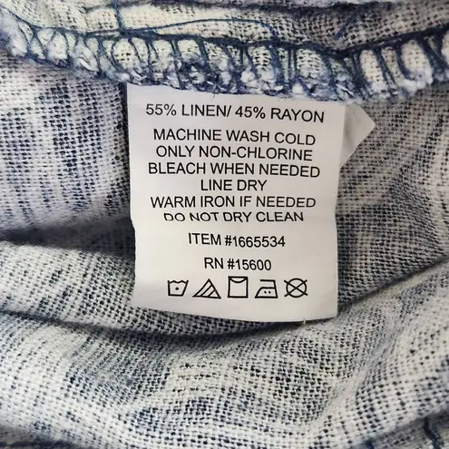 Briggs Navy Floral Linen Pull