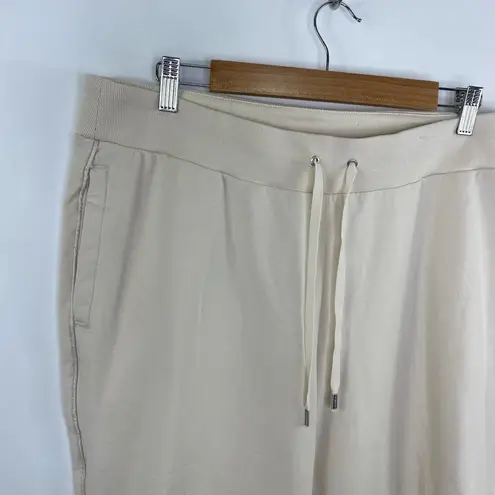 Ralph Lauren Lauren  Cream Drawstring High-Rise Joggers Women's Size Large L