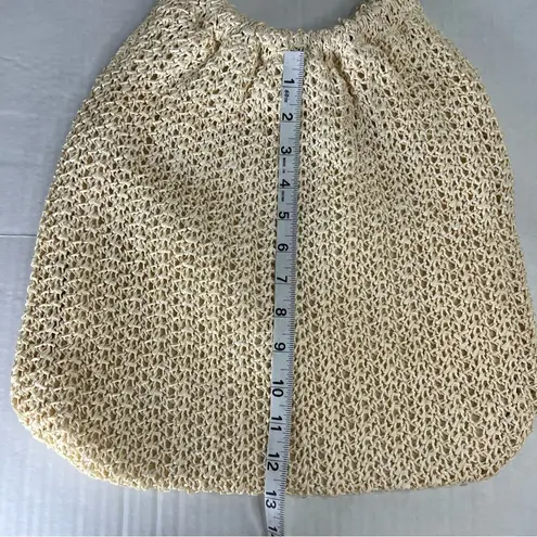 Vintage 70’s Sears, Roebuck & Co Raffia Straw bag with bamboo handles