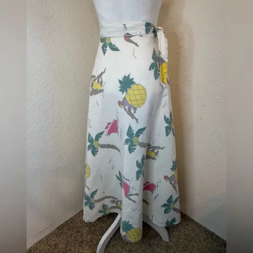 Place Nationale Seaside Linen Maxi Skirt size Small Green Size 4