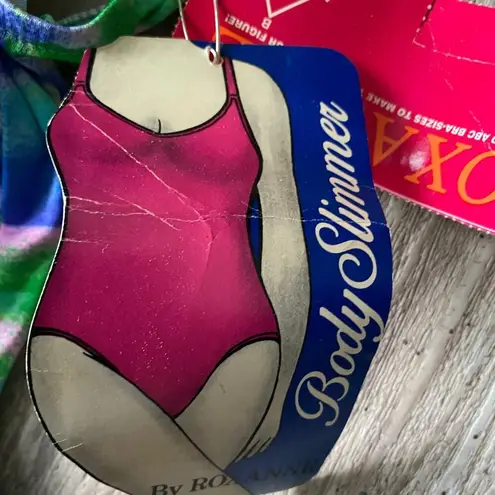 Roxanne Body Slimmer Swimsuit Bra Size 36DD Vintage 60s Floral One Piece Pinup Pink